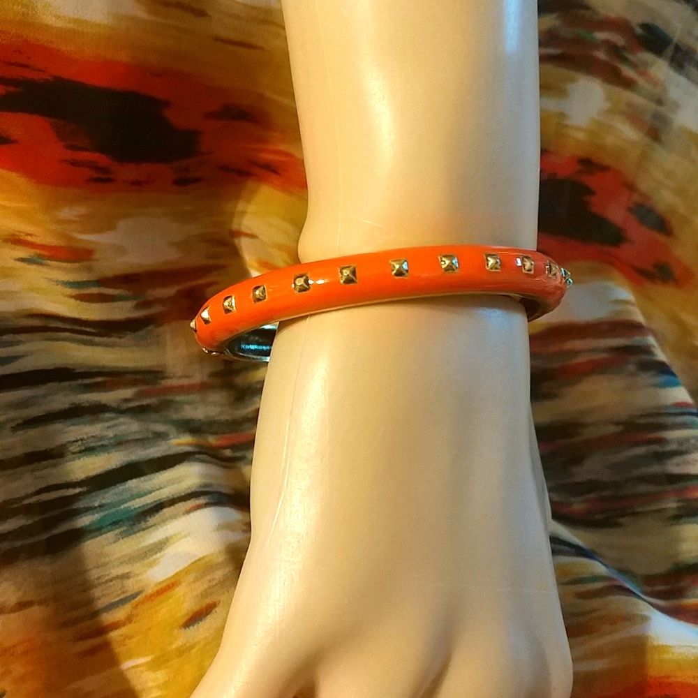 PREMIER DESIGNS "Fired Up" Orange Bangle Bracelet
